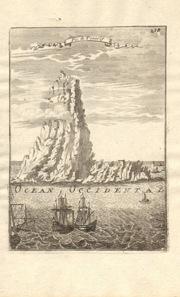 TENERIFE. Mount/Pico del Teide. 'Pic de Tenerif'. Islas Canarias. MALLET 1683